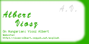 albert viosz business card